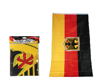 Germany flag with federal eagle & metal rings