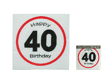 Servítky Happy Birthday - 40