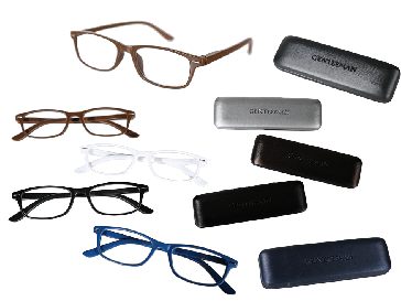 Reading glasses with plastic frame