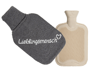 Ivory coloured hot water bottle