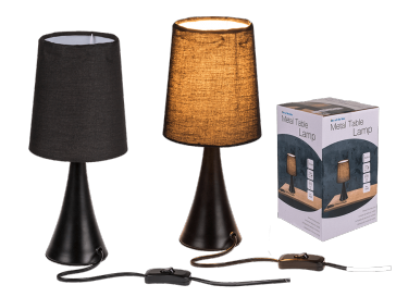 Black plastic table lamp III