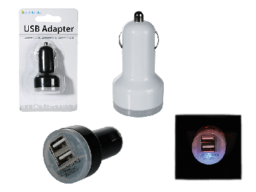 Light up universal USB adapter for car socket charger