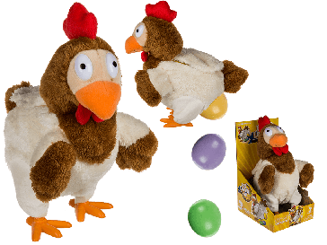 Singing & egg-laying plush hen
