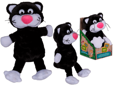 Plush cat with record & repeat function (incl. batteries) ca. 18 cm
