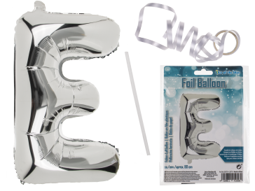 Silver coloured foil balloon
