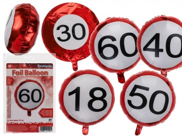 Červený narodeninový fóliový balón 45 cm