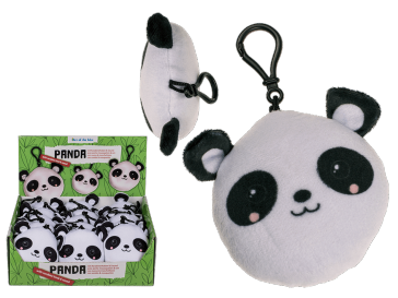 Plush Panda with carabine hook & sound (incl. batteries) ca. 10 cm