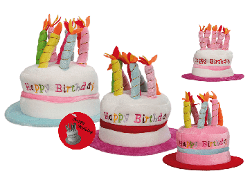 Plush Birthday Hat with 8 candles