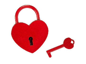 Metal padlock with 1 key