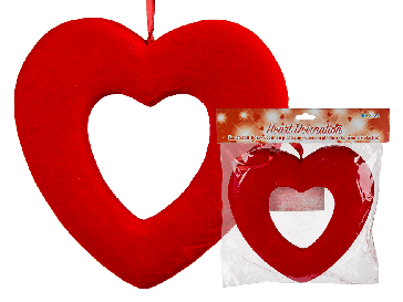 Červené plastové srdce 22,5 cm