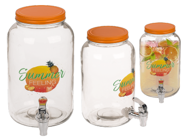 Glass drink dispenser