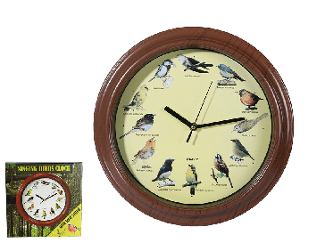 Plastic Wall Clock with bird sound