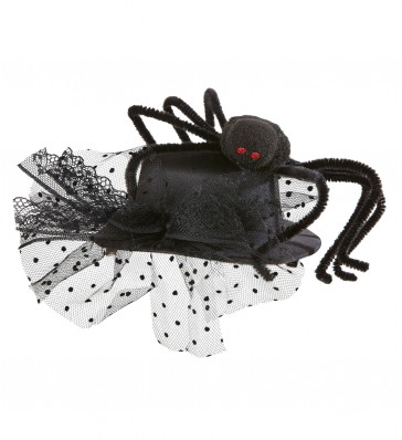 Mini klobúčik s pavúkom