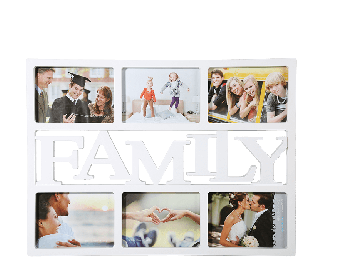 White plastic photo frame