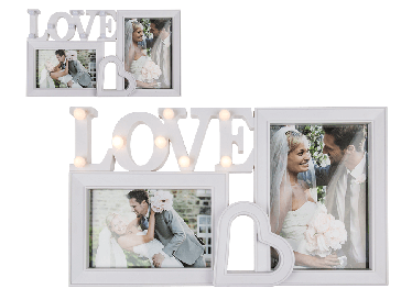 Illuminated plastic photo frame