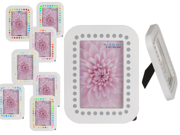 Illuminated plastic photo frame