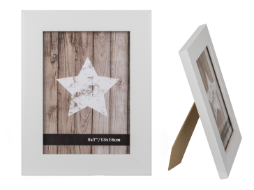 White plastic photo frame