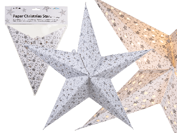 Vianočná papierová hviezda so striebornými hviezdičkami 60 cm