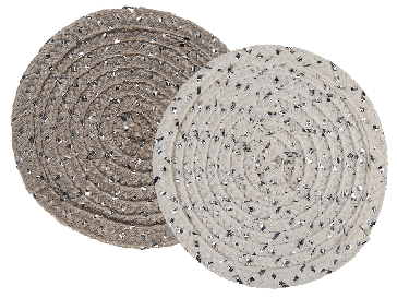Round PE coaster with glitter