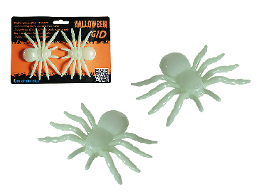 Plastový fosforový pavúk 2 ks, 10 cm