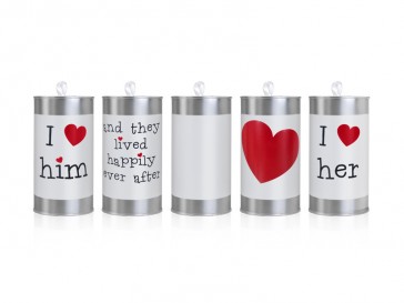 Wedding cans, 14 x 7cm, 1pack