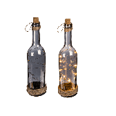 Sklenená fľaša s 10 LED žiarovkami