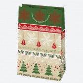 Vianočná darčeková taška eko 16 x 24 x 7 cm, 8 druhov