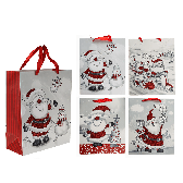Vianočná darčeková taška Santa 26x32cm