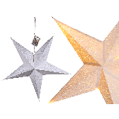Vianočná vzorovaná papierová hviezda s LED 60 cm