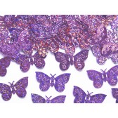 Holografické konfety svetlo ružové motýle, 15 g