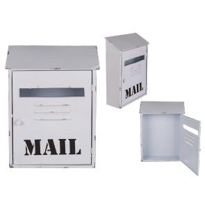 White metal letterbox