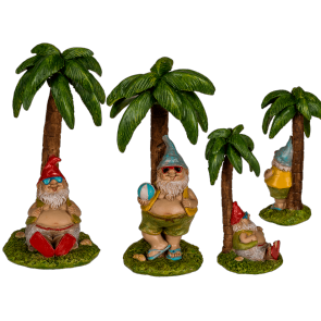 Polyresin Garden Gnome on island