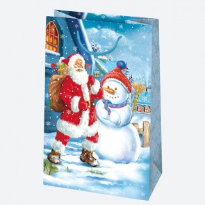 Vianočná darčeková taška 16 x 24 x 7 cm, 8 druhov
