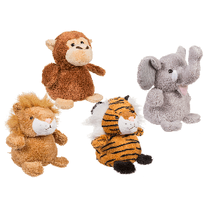 Sitting Plush Wild Animals