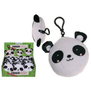 Plush Panda with carabine hook & sound (incl. batteries) ca. 10 cm