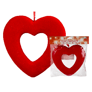 Červené plastové srdce 22,5 cm