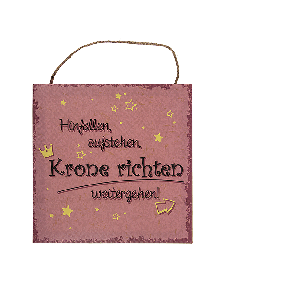 Sign with slogan