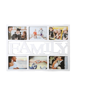 White plastic photo frame