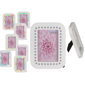 Illuminated plastic photo frame