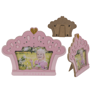 Pink wooden photo frame