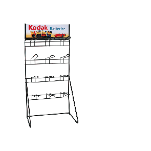 Metal Display Stand for batteries with 12 hooks