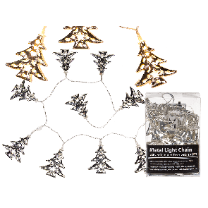 LED svetelná reťaz strieborné stromčeky