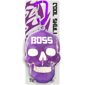 Kľúčenka lebka Boss fialová