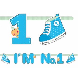 Banner I'm No. 1, blue, 110cm, 1piece