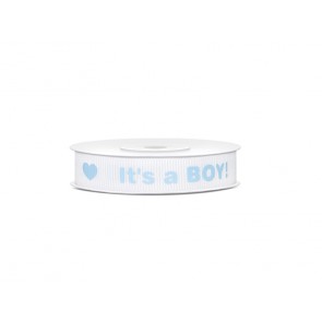 Grosgrain ribbon It's a Boy!, 12mm/10m, 1piece