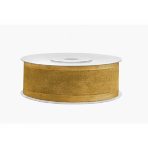 Chiffon Ribbon, gold, 25mm/25m, 1piece