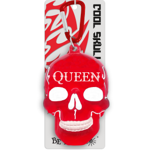 Kľúčenka lebka Queen červená