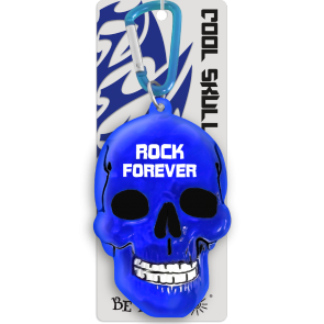 Kľúčenka lebka Rock 4 ever modrá