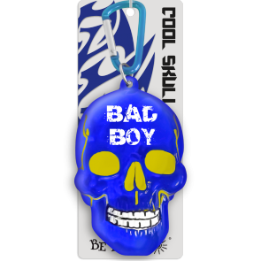 Kľúčenka lebka Bad boy modrá