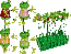 Zápich do kvetináča žaba